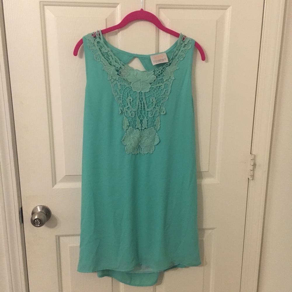 Apricot Lane/Blu Spero Open Back Mint Green Dress